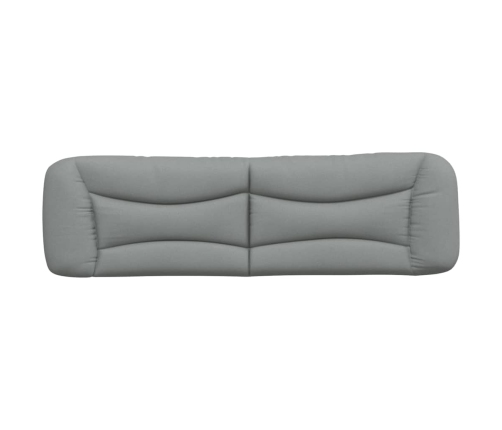 Cabecero de cama acolchado tela gris claro 180 cm