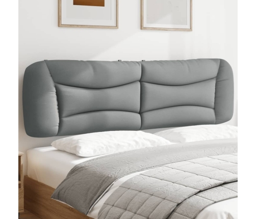 Cabecero de cama acolchado tela gris claro 180 cm