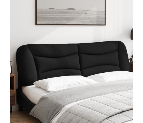 Cabecero de cama acolchado tela negro 180 cm