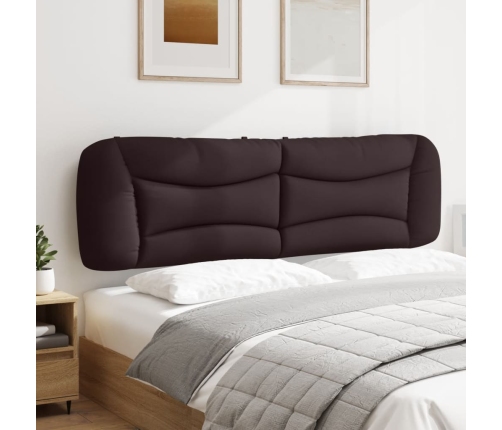 Cabecero de cama acolchado tela marrón oscuro 180 cm