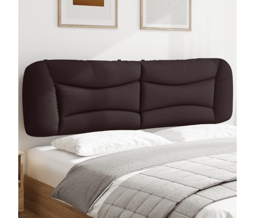 Cabecero de cama acolchado tela marrón oscuro 180 cm