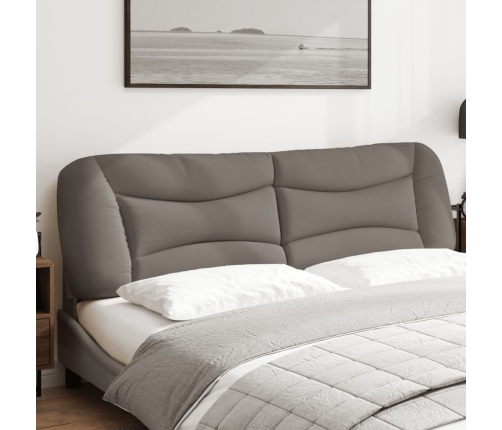 Cabecero de cama acolchado tela gris taupé 180 cm