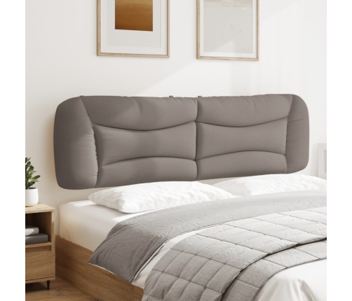 Cabecero de cama acolchado tela gris taupé 180 cm