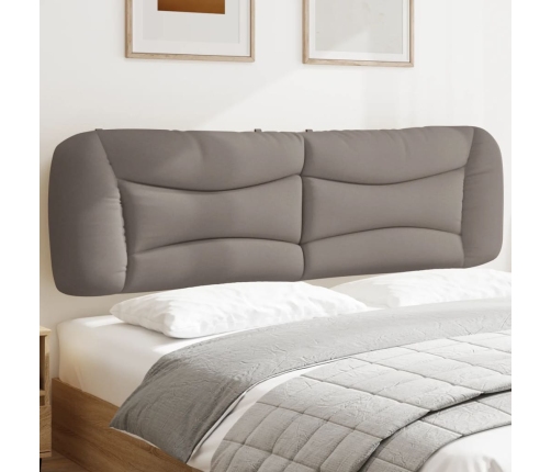 Cabecero de cama acolchado tela gris taupé 180 cm