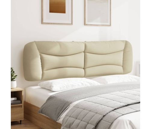 Cabecero de cama acolchado tela crema 180 cm