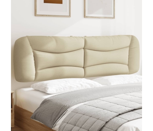 Cabecero de cama acolchado tela crema 180 cm