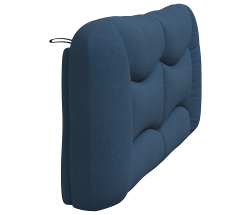 Cabecero de cama acolchado tela azul 180 cm