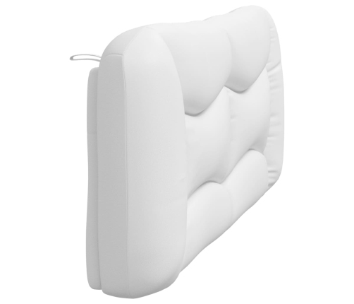 Cabecero de cama acolchado cuero sintético blanco 180 cm