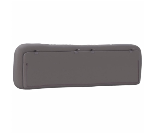 Cabecero de cama acolchado cuero sintético gris 180 cm