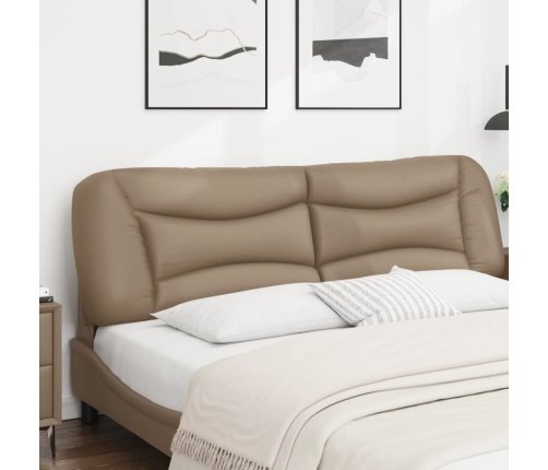 vidaXL Cabecero de cama acolchado cuero sintético capuchino 180 cm