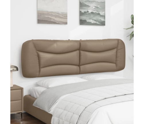 vidaXL Cabecero de cama acolchado cuero sintético capuchino 180 cm