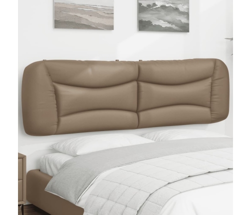 vidaXL Cabecero de cama acolchado cuero sintético capuchino 180 cm