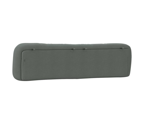 Cabecero de cama acolchado tela gris oscuro 200 cm