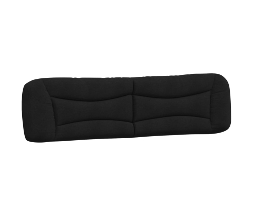 vidaXL Cabecero de cama acolchado tela negro 200 cm