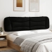 vidaXL Cabecero de cama acolchado tela negro 200 cm