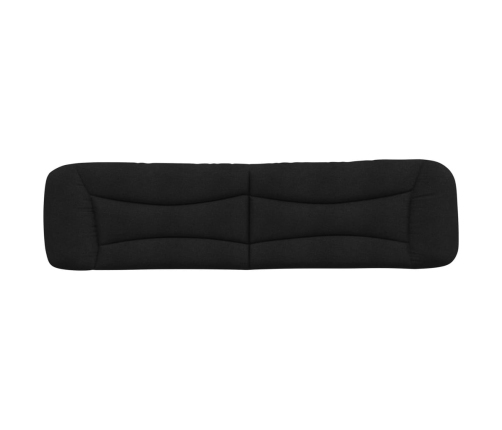 vidaXL Cabecero de cama acolchado tela negro 200 cm