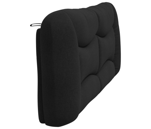 vidaXL Cabecero de cama acolchado tela negro 200 cm