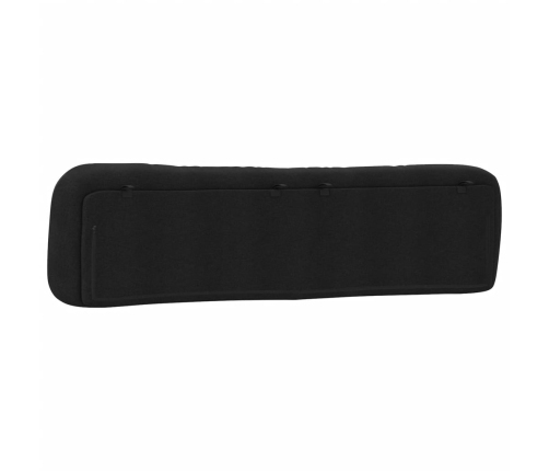 vidaXL Cabecero de cama acolchado tela negro 200 cm