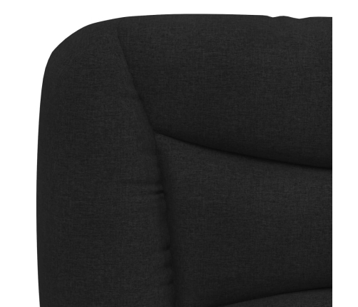 vidaXL Cabecero de cama acolchado tela negro 200 cm