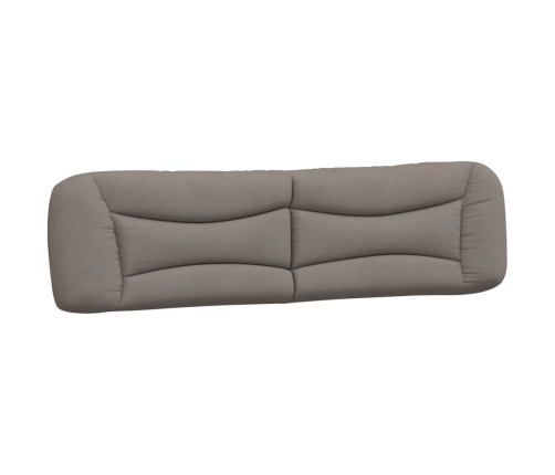 Cabecero de cama acolchado tela gris taupe 200 cm