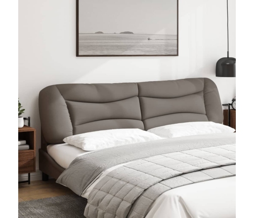 Cabecero de cama acolchado tela gris taupe 200 cm