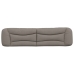 Cabecero de cama acolchado tela gris taupe 200 cm