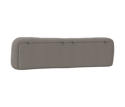 Cabecero de cama acolchado tela gris taupe 200 cm