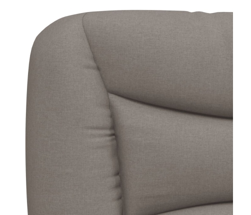 Cabecero de cama acolchado tela gris taupe 200 cm