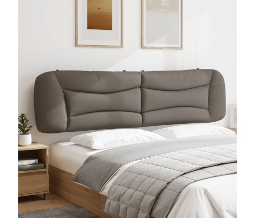 Cabecero de cama acolchado tela gris taupe 200 cm