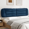 Cabecero de cama acolchado tela azul 200 cm