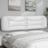 Cabecero de cama acolchado cuero sintético blanco 200 cm