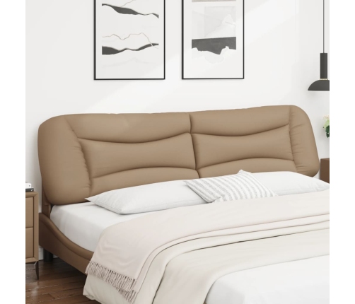 Cabecero de cama acolchado cuero sintético capuchino 200 cm