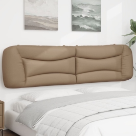 Cabecero de cama acolchado cuero sintético capuchino 200 cm