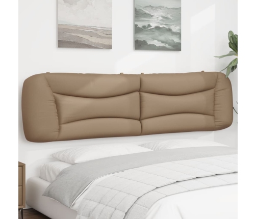 Cabecero de cama acolchado cuero sintético capuchino 200 cm