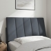 Cabecero de cama acolchado terciopelo gris oscuro 80 cm