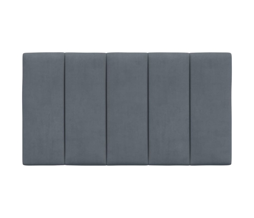 Cabecero de cama acolchado terciopelo gris oscuro 80 cm