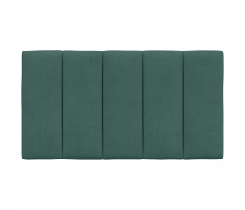 Cabecero de cama acolchado terciopelo verde oscuro 80 cm