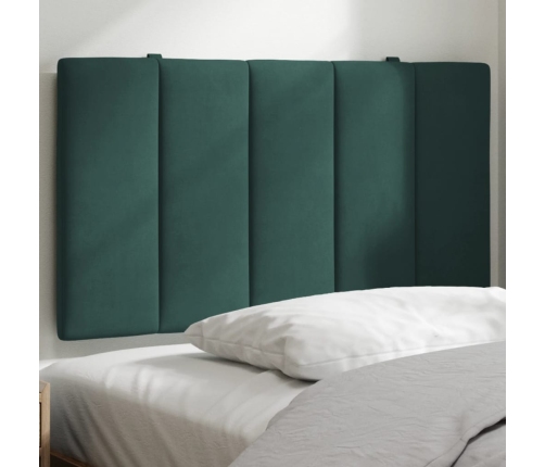 Cabecero de cama acolchado terciopelo verde oscuro 80 cm