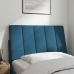 Cabecero de cama acolchado terciopelo azul 80 cm