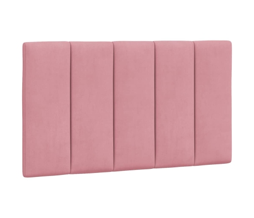 Cabecero de cama acolchado terciopelo rosa 80 cm