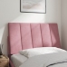 Cabecero de cama acolchado terciopelo rosa 80 cm