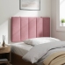 Cabecero de cama acolchado terciopelo rosa 80 cm