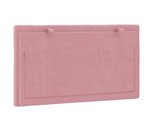 Cabecero de cama acolchado terciopelo rosa 80 cm