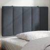 Cabecero de cama acolchado terciopelo gris oscuro 90 cm