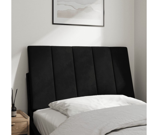 vidaXL Cabecero de cama acolchado terciopelo negro 90 cm