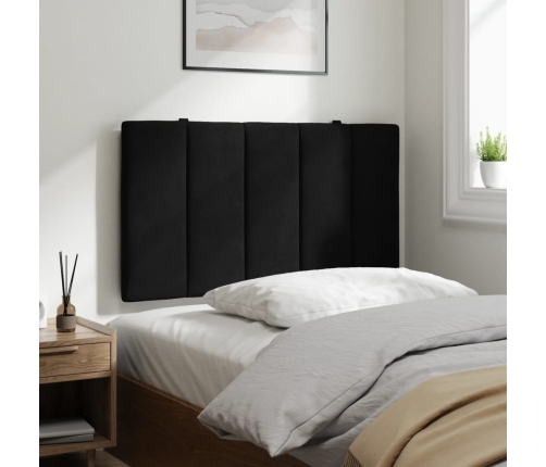 vidaXL Cabecero de cama acolchado terciopelo negro 90 cm