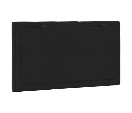 vidaXL Cabecero de cama acolchado terciopelo negro 90 cm