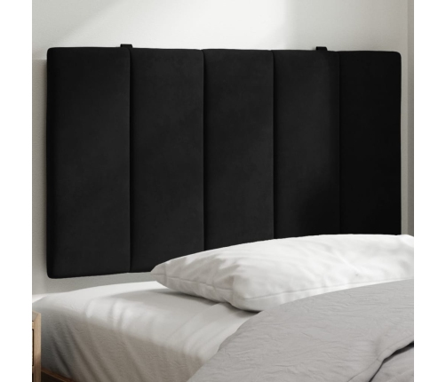 vidaXL Cabecero de cama acolchado terciopelo negro 90 cm