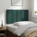 Cabecero de cama acolchado terciopelo verde oscuro 90 cm