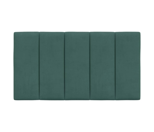 Cabecero de cama acolchado terciopelo verde oscuro 90 cm